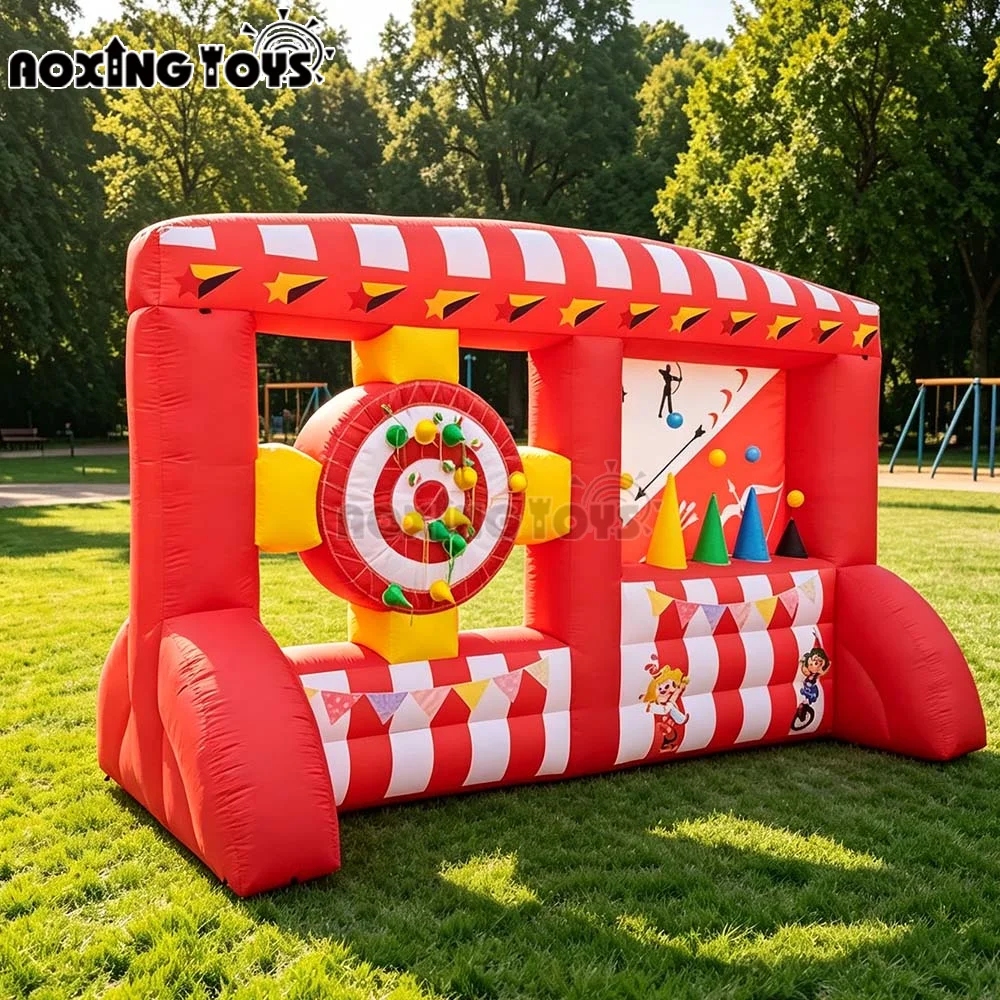 4M Interactive Inflatable Target Shooting Game, 2 In 1 Giant Archery & Ball Throwing Board for Carnival & Fun Sports Meeting