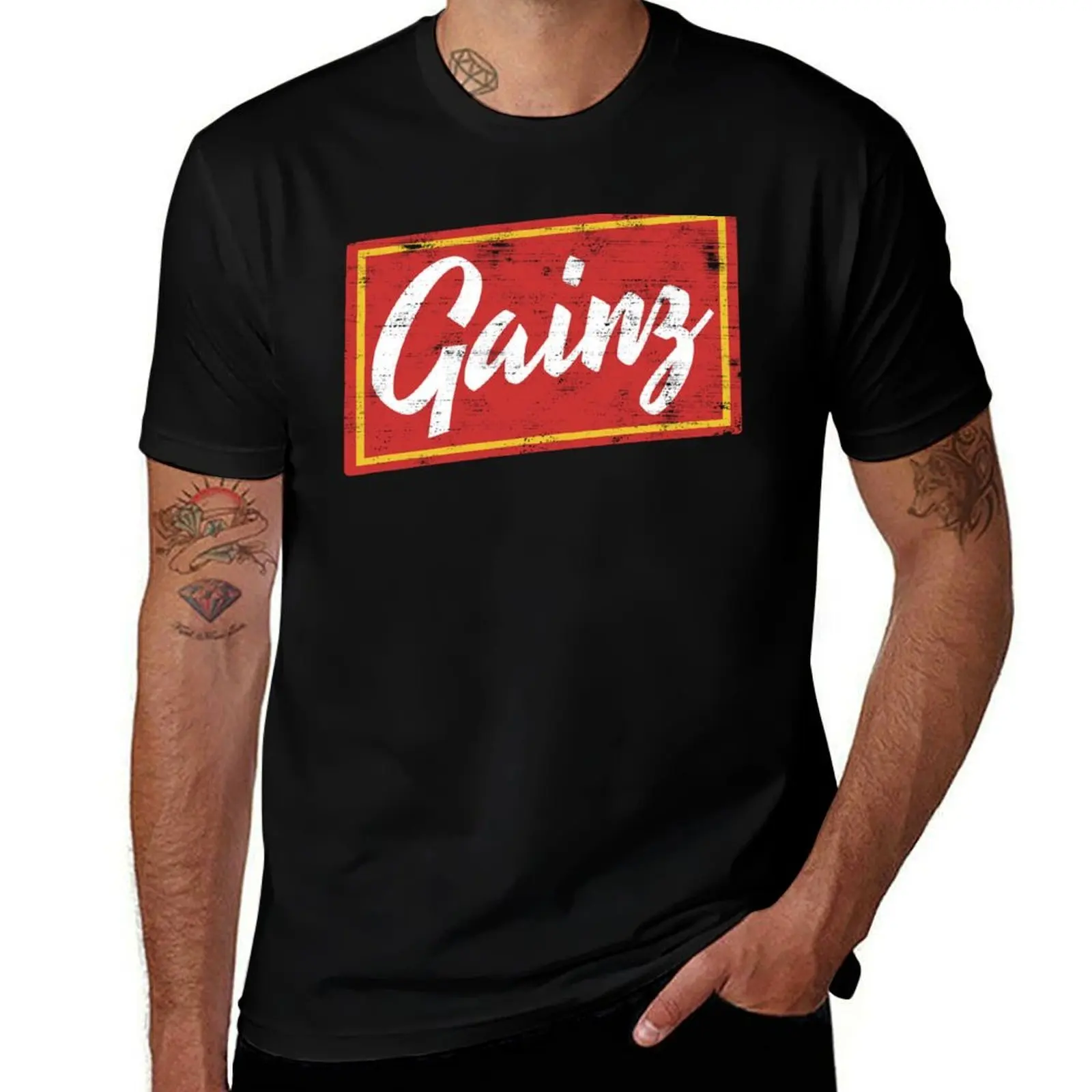 40oz Gainz T-Shirt Trendy Pattern for Men T-Shirt