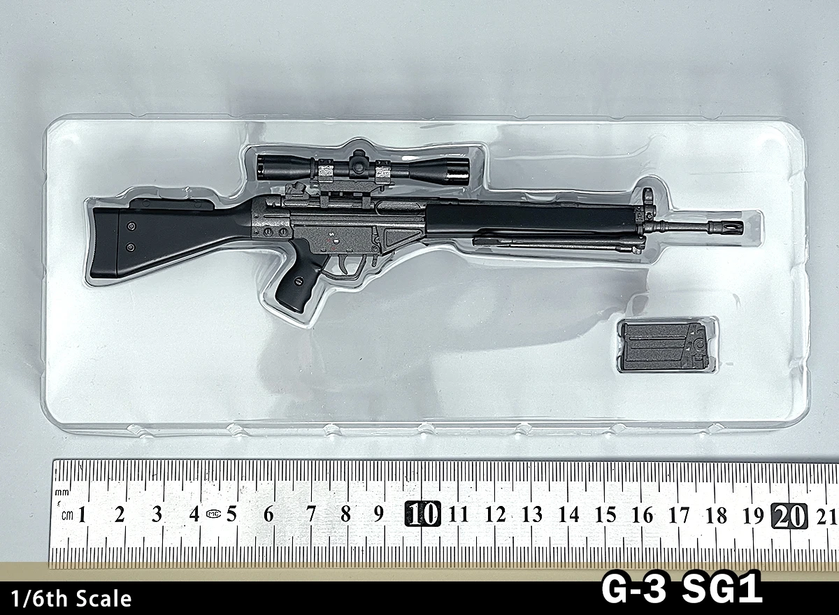 

NEW 1/6 Scale G3 SG1 Sniper Rifle Germany Army 77025 For 12inch Action Figure Weapon Model Military Collection In Stock