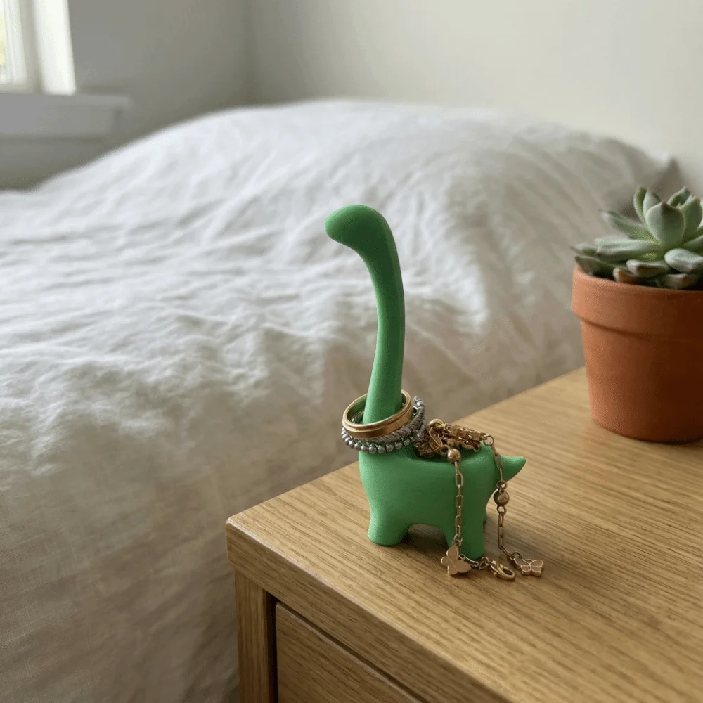 Cute 3D Print Dinosaur Jewelry Storage Rack Cute Exquisite Alpaca Ring Storage Rack Home Ornaments Decoration Crafts Living Room