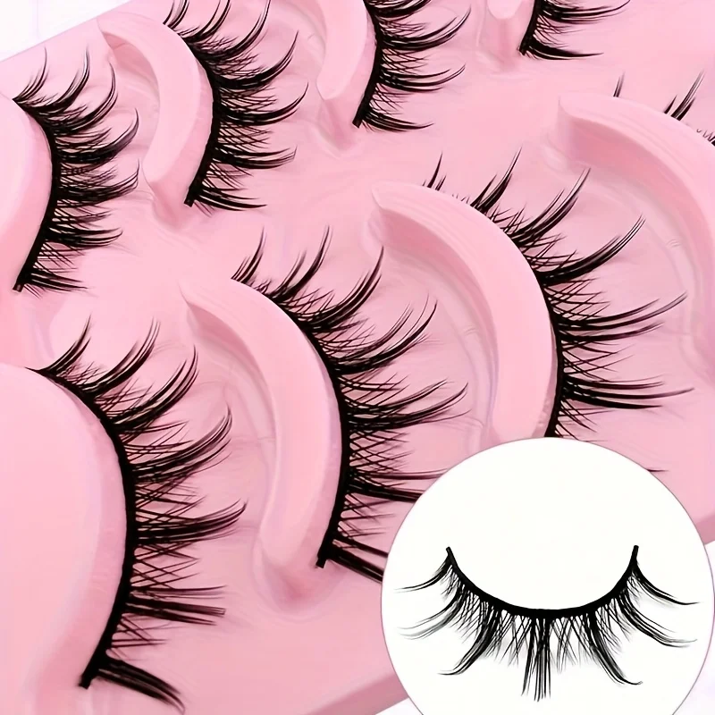 Little Devil Pair Eyelashes 5 Pairs Full Strip False Lashes Natural Long & Thick Cartoon Style