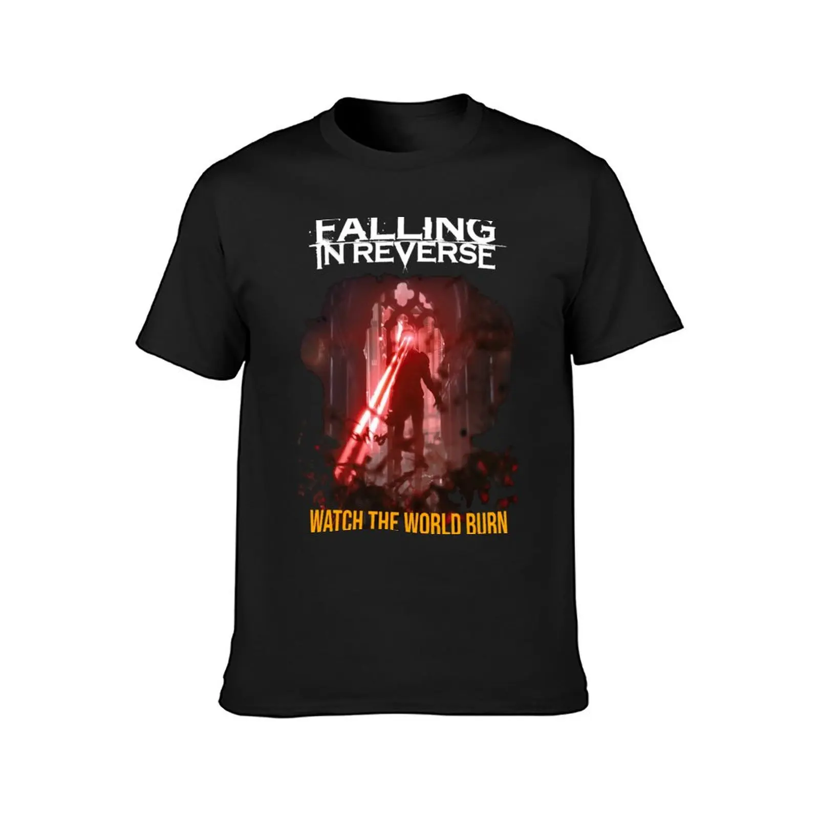 falling in reverse watch the world burn T-Shirt summer clothes graphics blanks oversized Men's t shirts