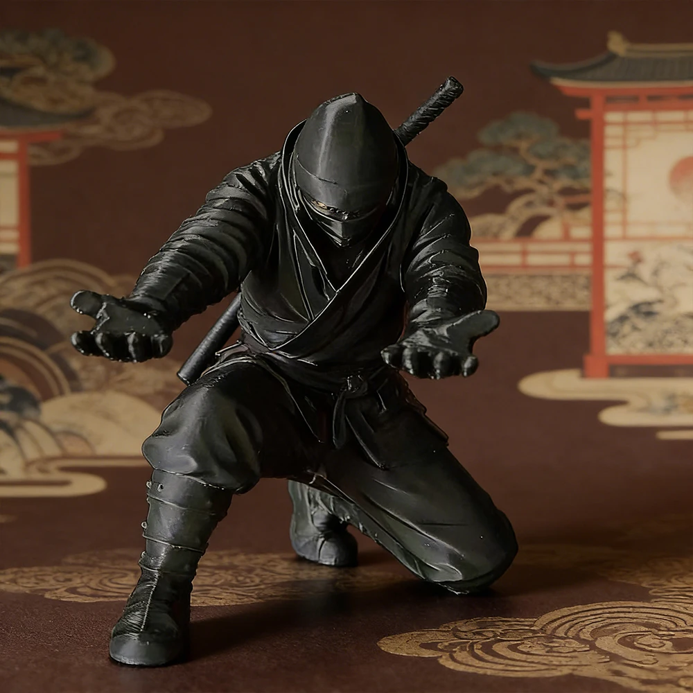 Cool Ninja Pen Holder Desktop Organizer Office And School Supplies 3D Black Samurai Desk Decor Pen Stand