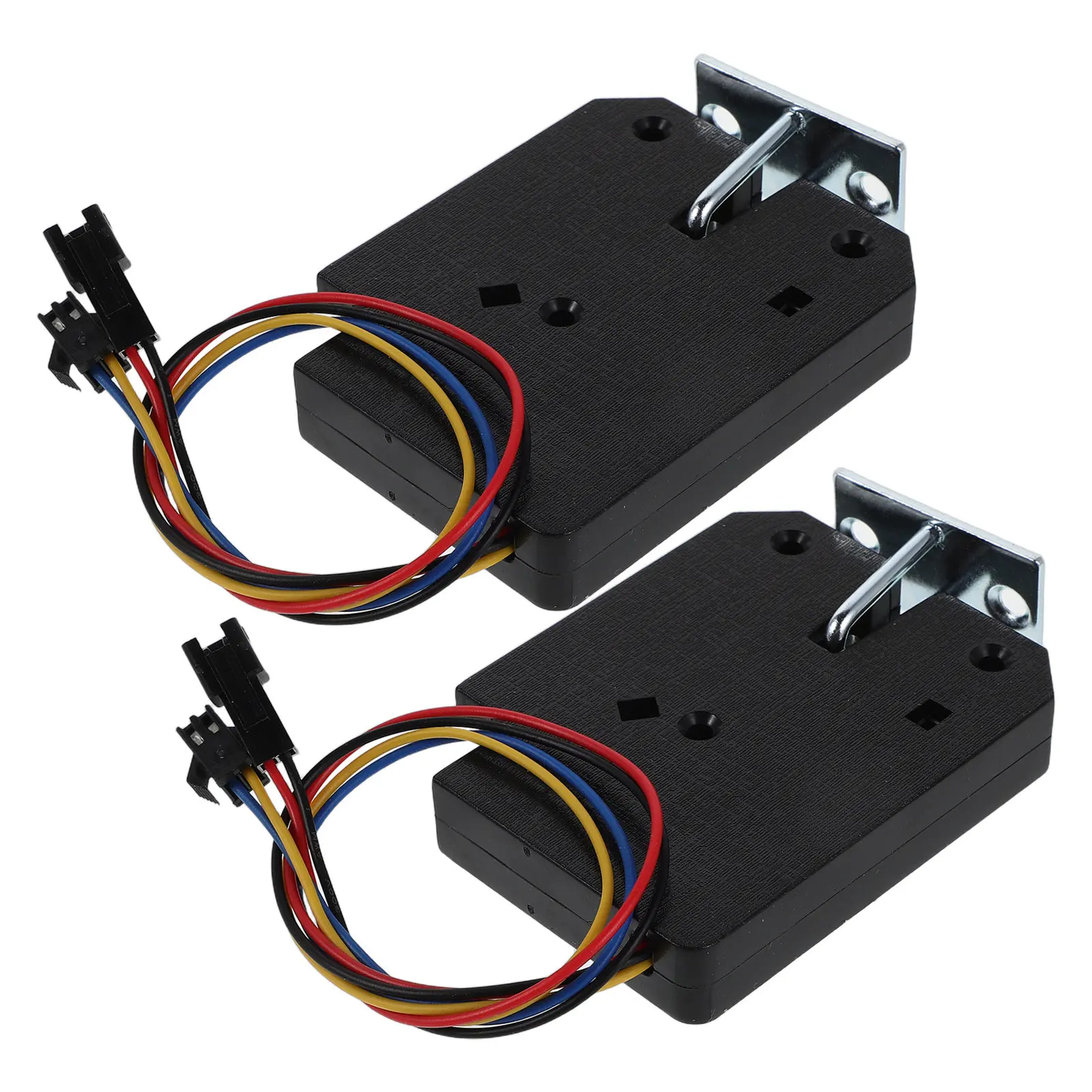 2Pcs Intelligent Electronic Magnetic Lock Black Titanium Alloy Electric Control Lock for Cabinet Drawer Storage Locker Mailbox