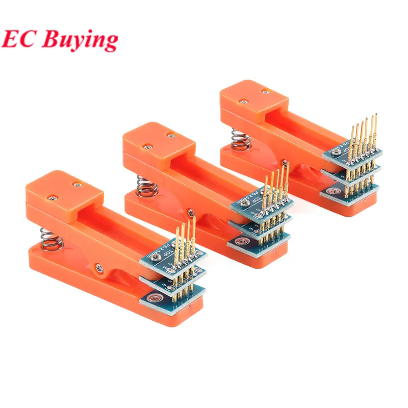 Test Stand PCB Clip 2.54mm Spacing Clamp Burning Fixture Probe Pogo Pin Download Program Burn 3P 4P 5P 6P 7P 8P 9P 10P 12P Cable