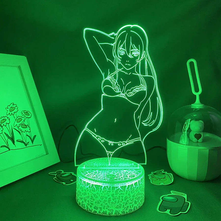 Anime Hell\'s Paradise Yamada Asaemon Sagiri 3D LED Neon Night Light Birthday Gift for Friend Otaku Bedroom Decor Manga Lava Lamp