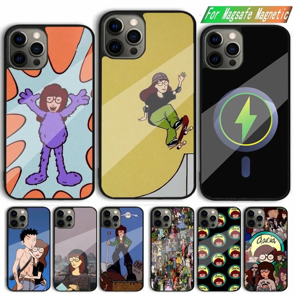 TV Cartoon D-Daria Phone Case For iPhone 15,14,13,12,11,Plus,Pro,Max Mini Magsafe Magnetic Wireless Charging