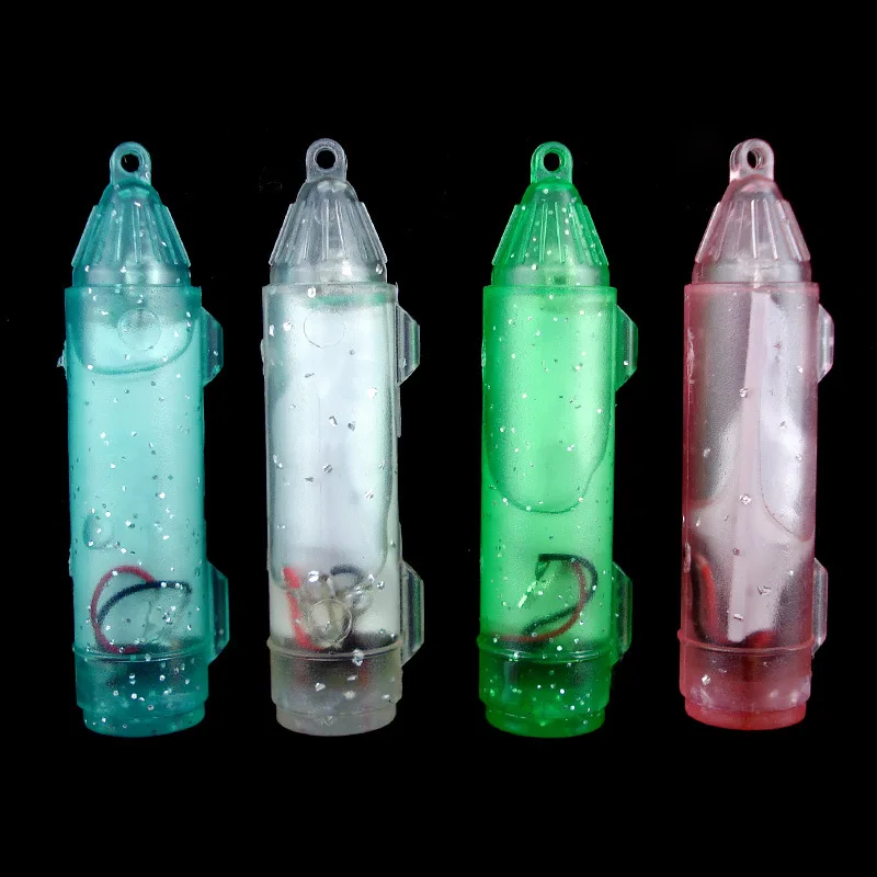 4Pcs*Deep Drop Underwater Fishing Attraction Indicator Lure LED Flashing Light Squid Bait Hard Lures