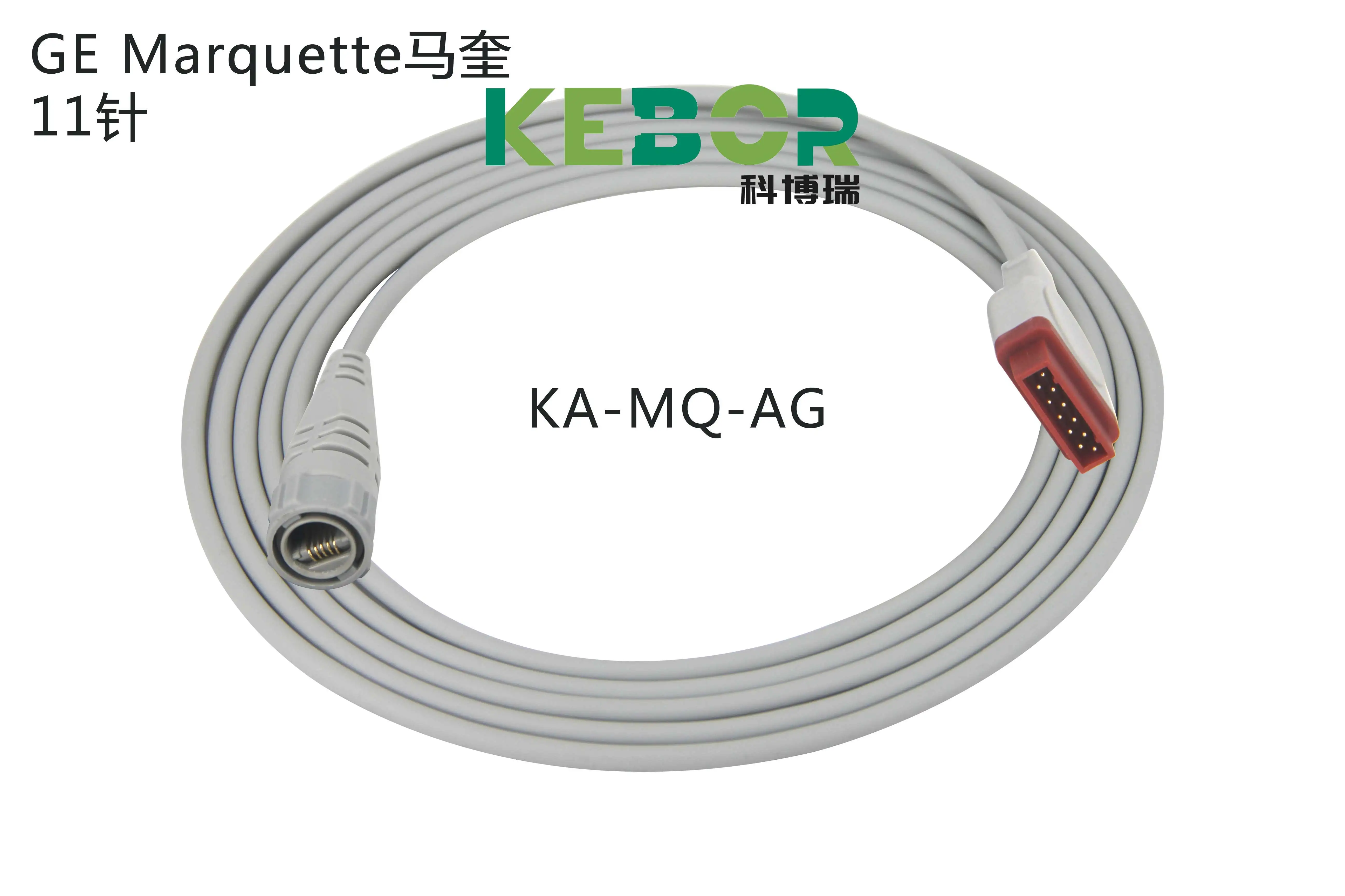 مناسبة لكابل ضغط الدم الغازي Marquis GE11-pin IBP، والنقل إلى Beida/Braun وكابلات استشعار الضغط الأخرى