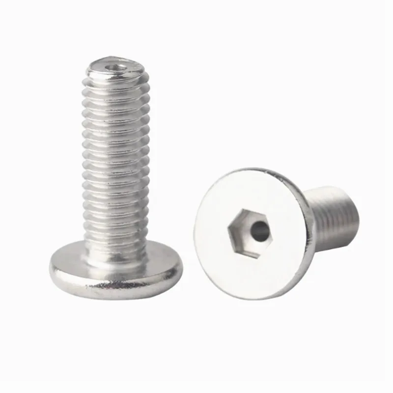 M2.5 M3 M4 M5 M6 M8 304 A2 Stainless Steel Hollow Hole Through Air Out Hexagon Hex Socket Ultra Thin Flat Wafer Head Bolt Screw