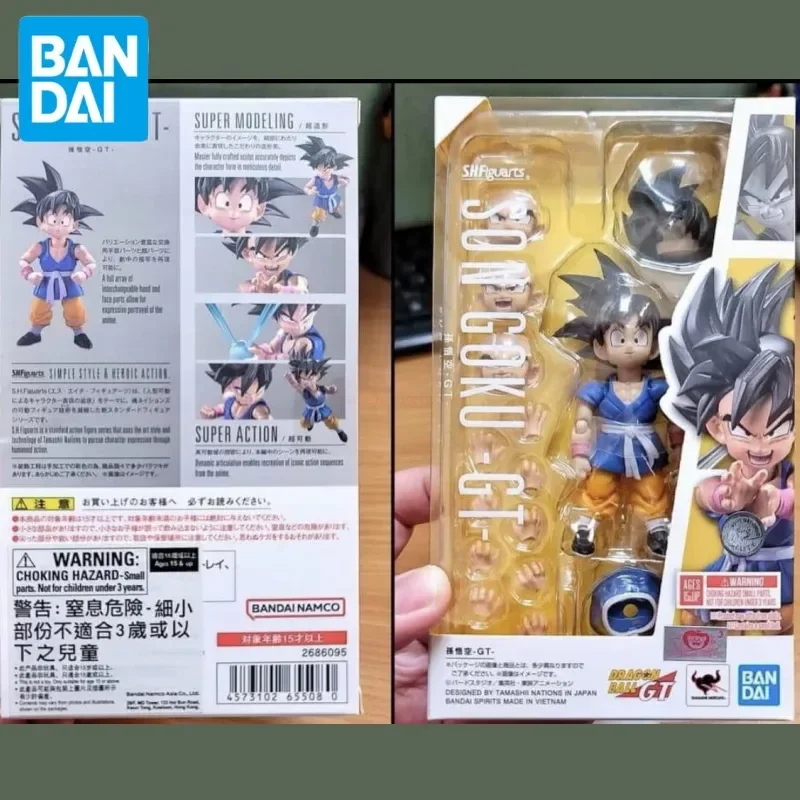 

Original In Stock Bandai Dragon Ball Gt S.h.figuarts Son Goku Kid Kamehameha Anime Figure Action Model Figurals Gift Toys