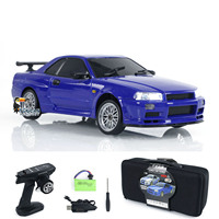 Mini Toys 1/18 LDRC LD1899 R34 RC Racing Car RWD Radio Control Drift Vehicles Model Gyroscope with Light System Boys Gifts