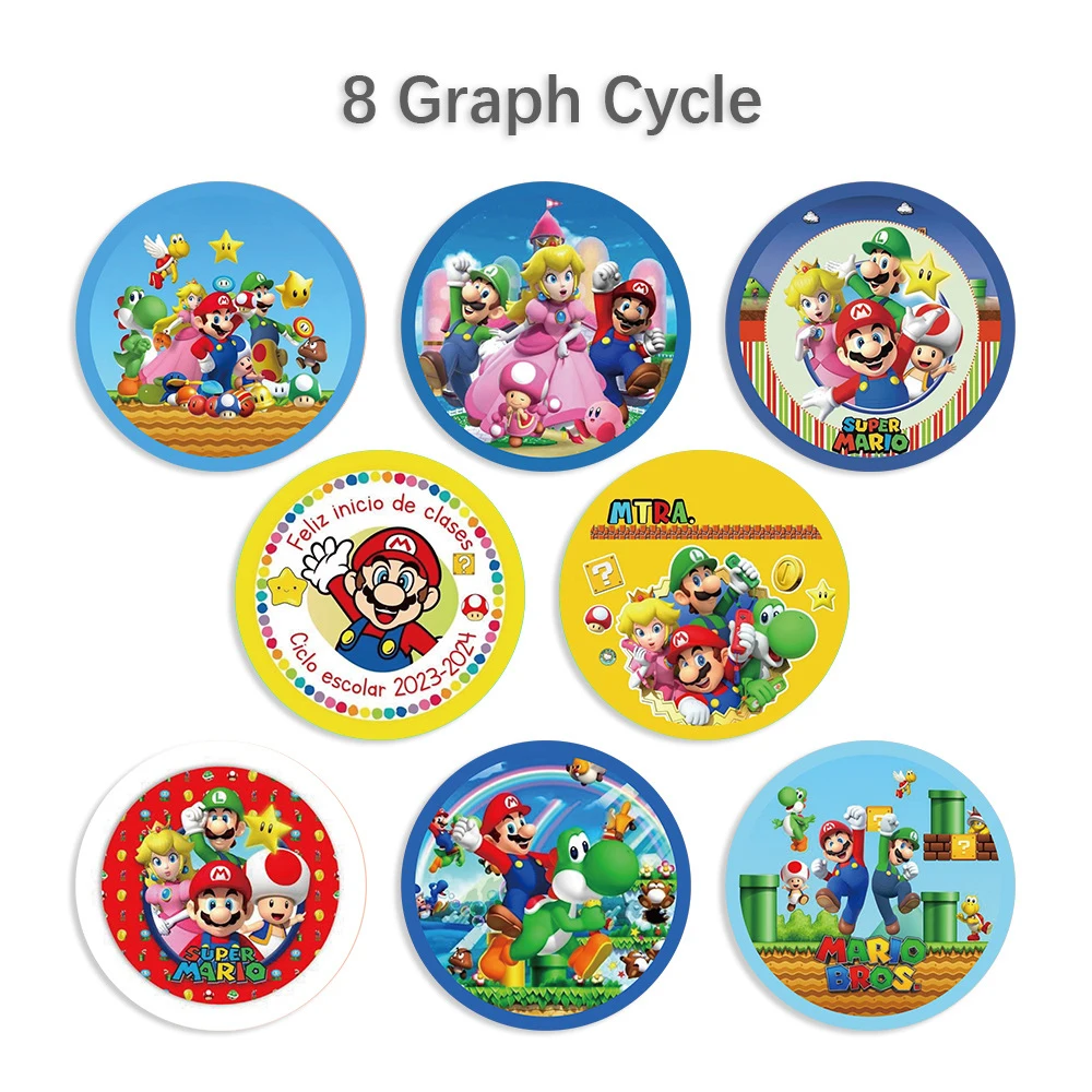 500pcs/roll Funny Game Super Mario Sealing Stickers Kid Reward Decals Toy Scrapbook Laptop Phone Cartoon Anime Label DIY Sticker