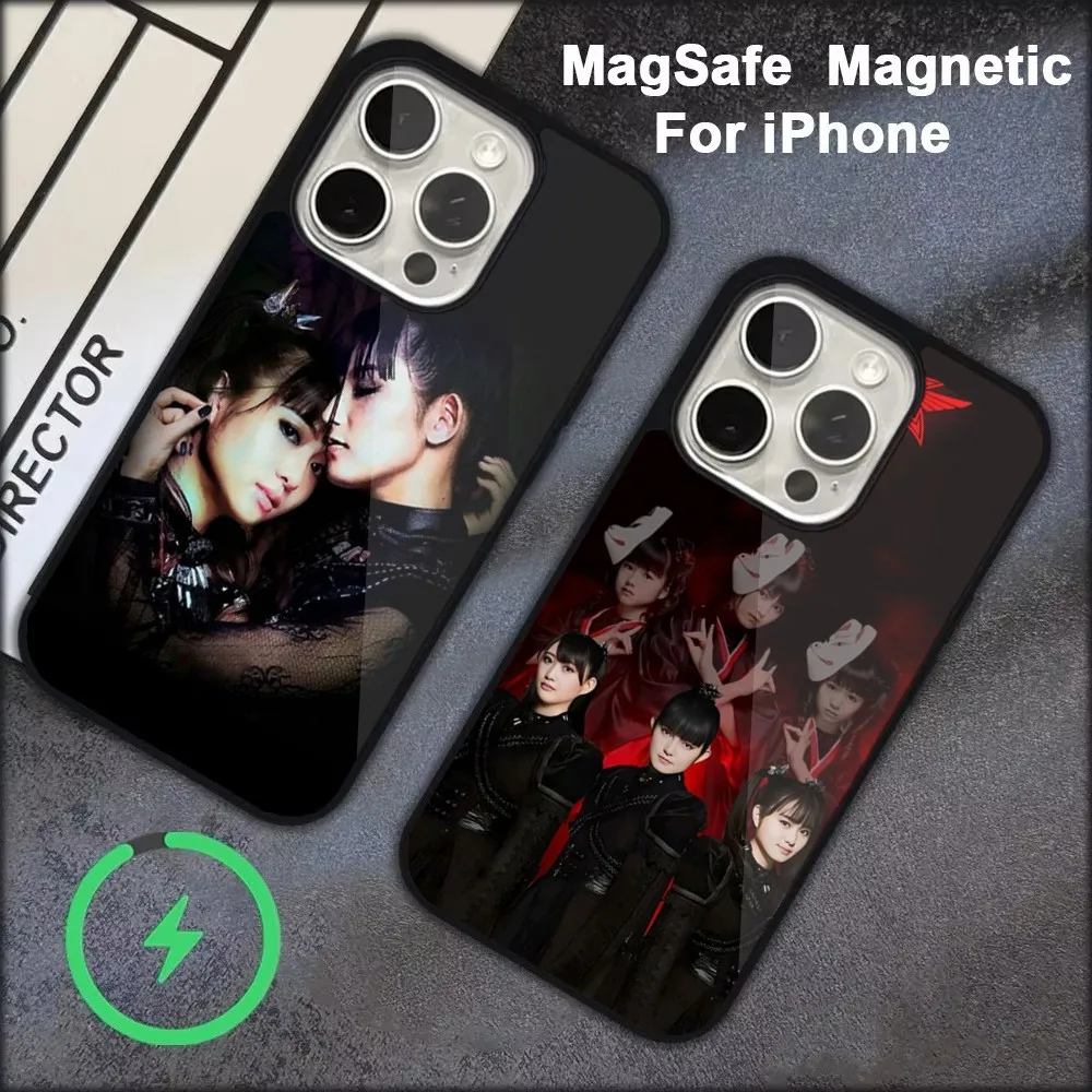 B- BABYMETAL Rock-s Band Phone Case  For iPhone 16,15,14,13,12,11,Pro,Max,Plus,Mini, Magsafe,Magnetic Wireless Charging Case