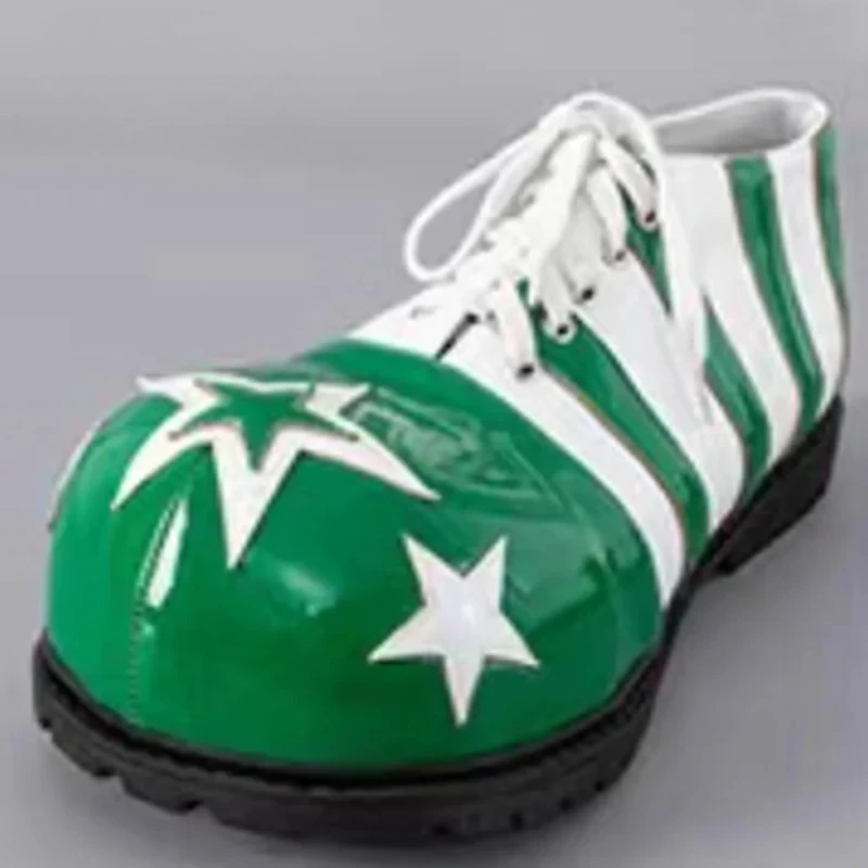 

34 см маскарадная вечеринка цирковой клоун обувь для косплея на плоской резиновой подошве мультфильм аниме сапоги эльфа большие Reb синий зеленый