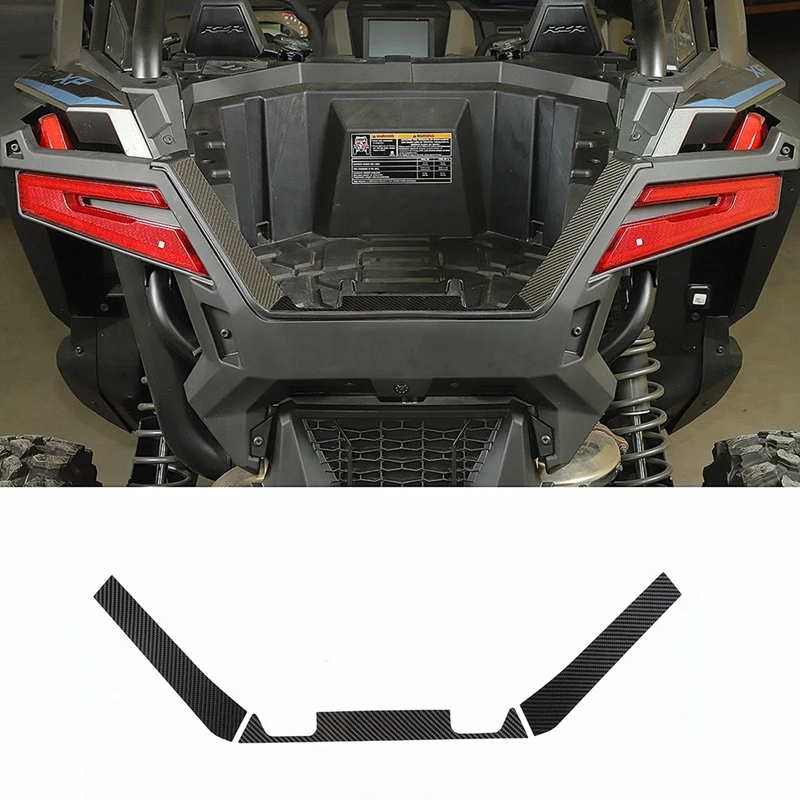 Carbon Fiber Rear Protect Panel Trim Sticker Decoration For Polaris RZR PRO XP Ultimate 2021 2022 UTV Accessories