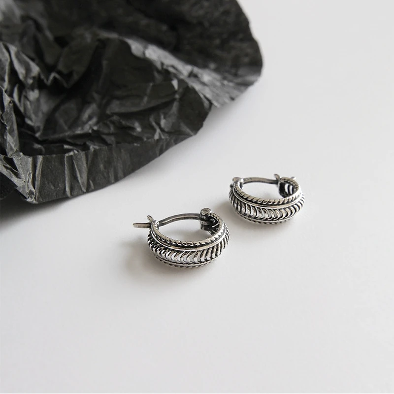 S925 Sterling Silver Hollow out Fried Dough Twists Earrings Earbuckles Women's Classic Fashion Banquet Luxury Jewelry