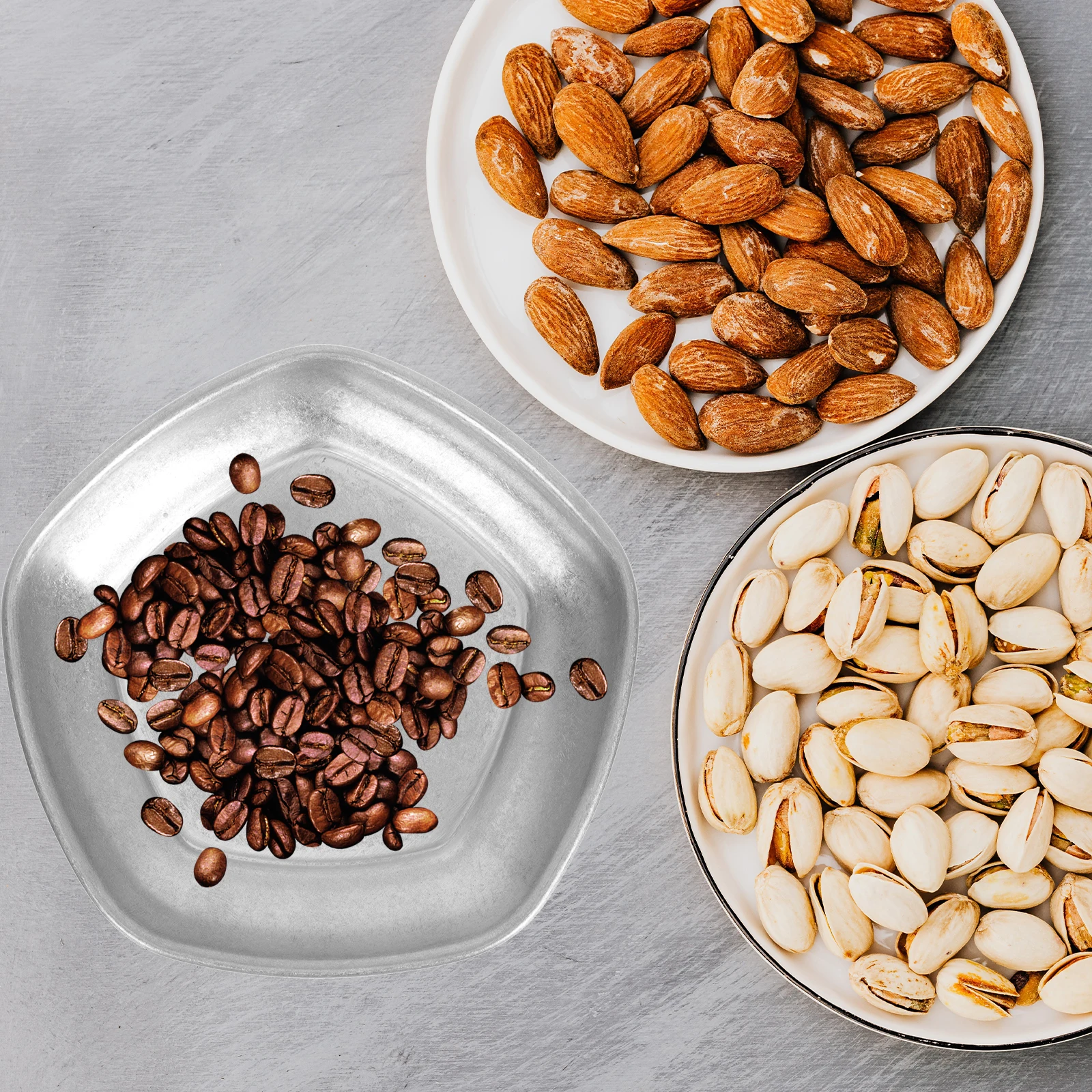 

Coffee Bean Display Tray Stainless Steel Beans Sample Plate Platter Storage Slope Design Stable No Leakage Thick Bottom Table