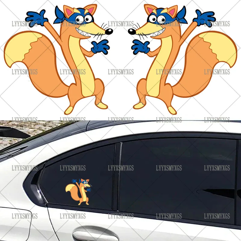 

Self-Adhesive Custom cartoon Fox Car Stickers Waterproof Sunscreen Vinyl Decal PVC Wholesale Car Decoration
