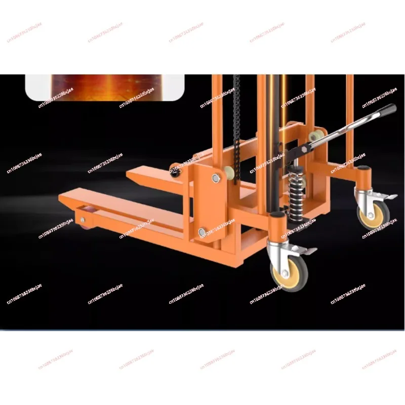 Mini 200kg load-bearing forklift, portable manual handling stacker, light and small household lift truck, hydraulic unloading