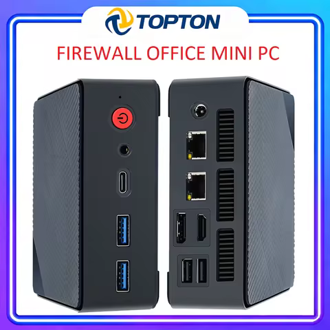 Topton NAS Mini PC Firewall Intel N150 2*2.5G LAN i226 2*M.2 NVMe SSD DDR5 Windows 11 Office Desktop Gamer Computer 4K NUC WiFi