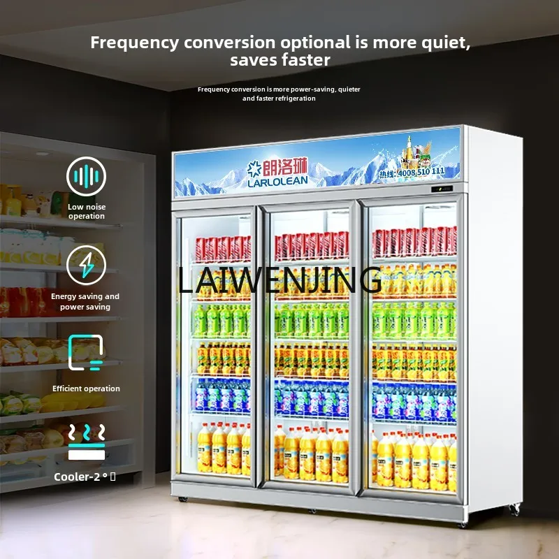 MJY Armadietto per la conservazione della freschezza Frigorifero raffreddato ad aria Congelatore commerciale Minimarket Vetrina refrigerata per vino