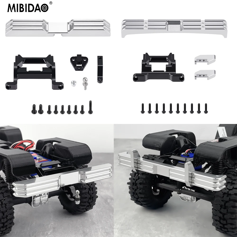 

MIBIDAO 1 шт. серебристый алюминиевый передний/задний бампер для Φ F150 1/18 обновленные детали для радиоуправляемого гусеничного автомобиля