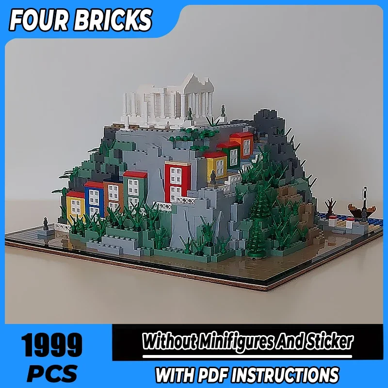 

Строительные блоки Moc, технология акрополиса, модульные кирпичи, модель, подарки, рождественские игрушки, наборы «сделай сам», сборка