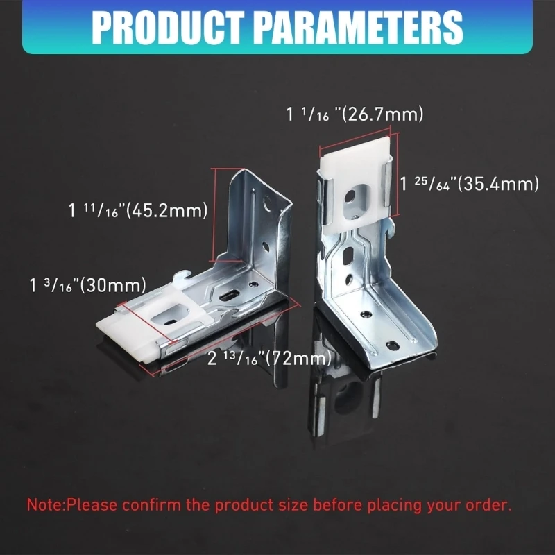 A2BB 10Pcs Metal Blind Mounting Bracket Replacement Mounting Hardware for Interior Exterior Zebras Shade and Roller Blinds