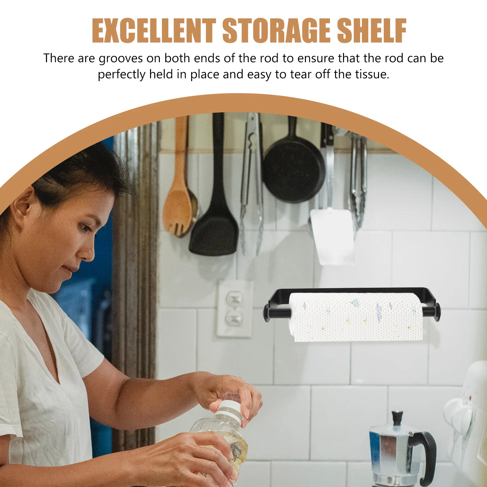 

1Set Wall-Mounted Paper Rack Space Aluminum Kitchen Roll Paper Organizer Bathroom Tissue Holder Toilet Tissue Rack