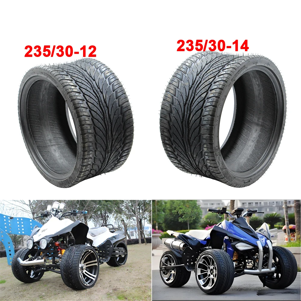 ATV 12/14 zoll Flache Vakuum Reifen 235/30-12 235/30-14 Tubeless Reifen Für Go kart Golf Warenkorb Sightseeing Auto Dreirad Quad Rad