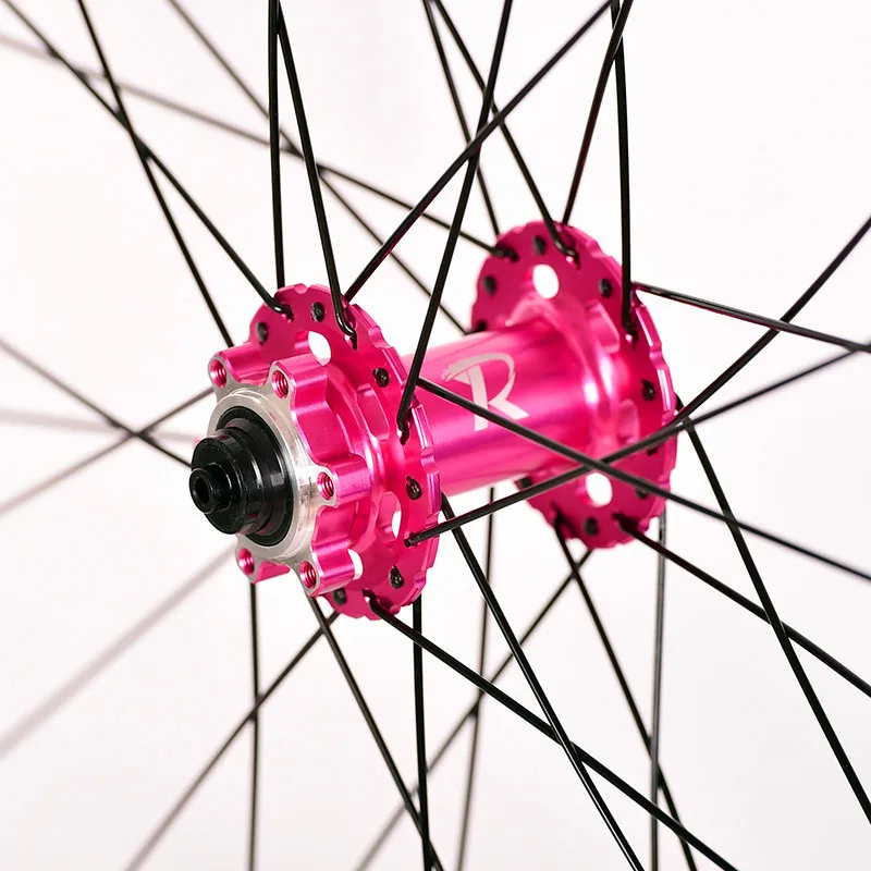 Rose Pink RUJIXU Hub pure hand-woven 29/27.5/26 mountain bike wheel set 120 sound