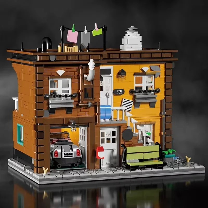 2284 قطعة قصة أشلي اللبنات البيت الرجعية مع سيارة Moc نموذج الطوب سطح المكتب الديكور Diy بها بنفسك لعب للأطفال هدايا عيد