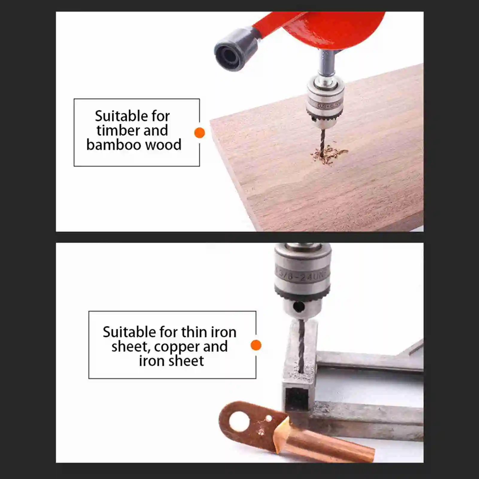 Hand Crank Drill All Steel Casting Drilling Drill Portable Mini Manual Drill with Double Pinions Hand Drill Tool for Wood view 6