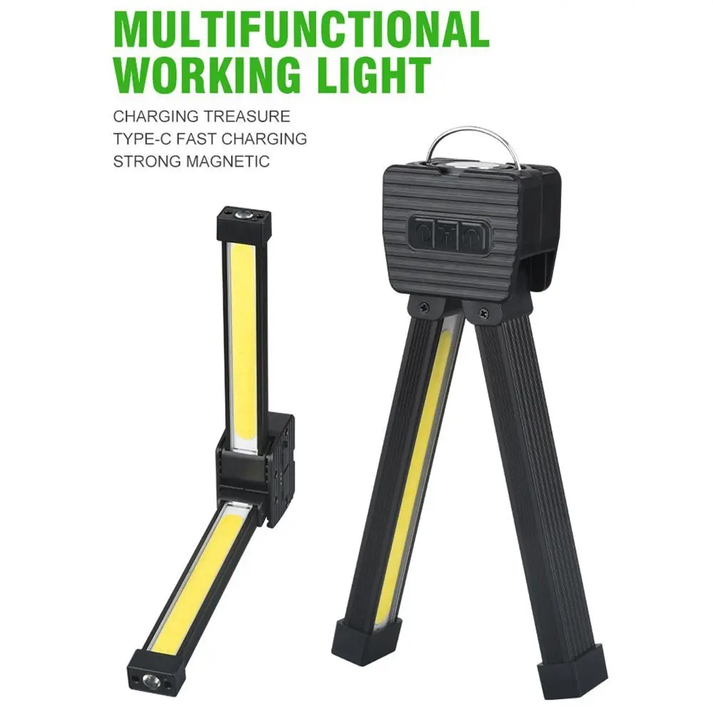 

With Hook COB Work Light 90 Degree Folding Waterproof Magnet LED Flashlight 21 Modes Portable Camping Tent Lamp Outdoor Supplies