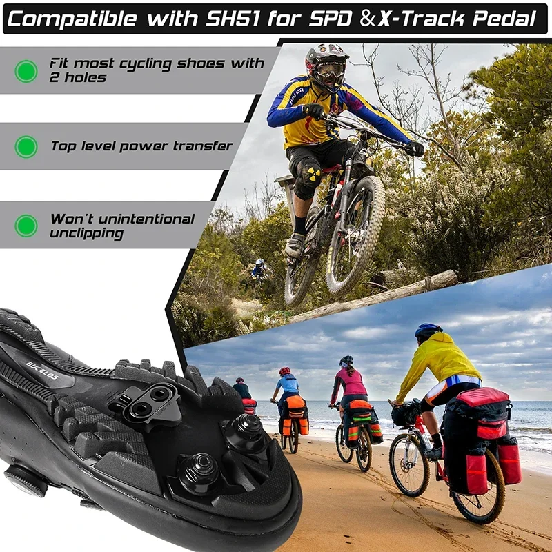 1/2/4PC MTB Tacchetti BUCKLOS Mountain Bike Pedale Clip Scarpe da ciclismo Pedali Tacchetto per SHIMANO SPD Autobloccante Accessori per biciclette