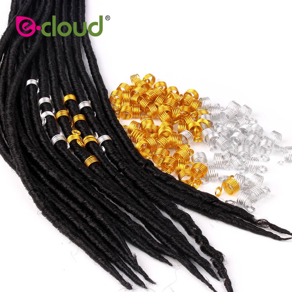 

50pcs/bag Spring Golden and Silver Metal Hair Rings Dreadlocks Beads Loc Jewelry Metal Hair Cuffs for Braids Hair Accessories