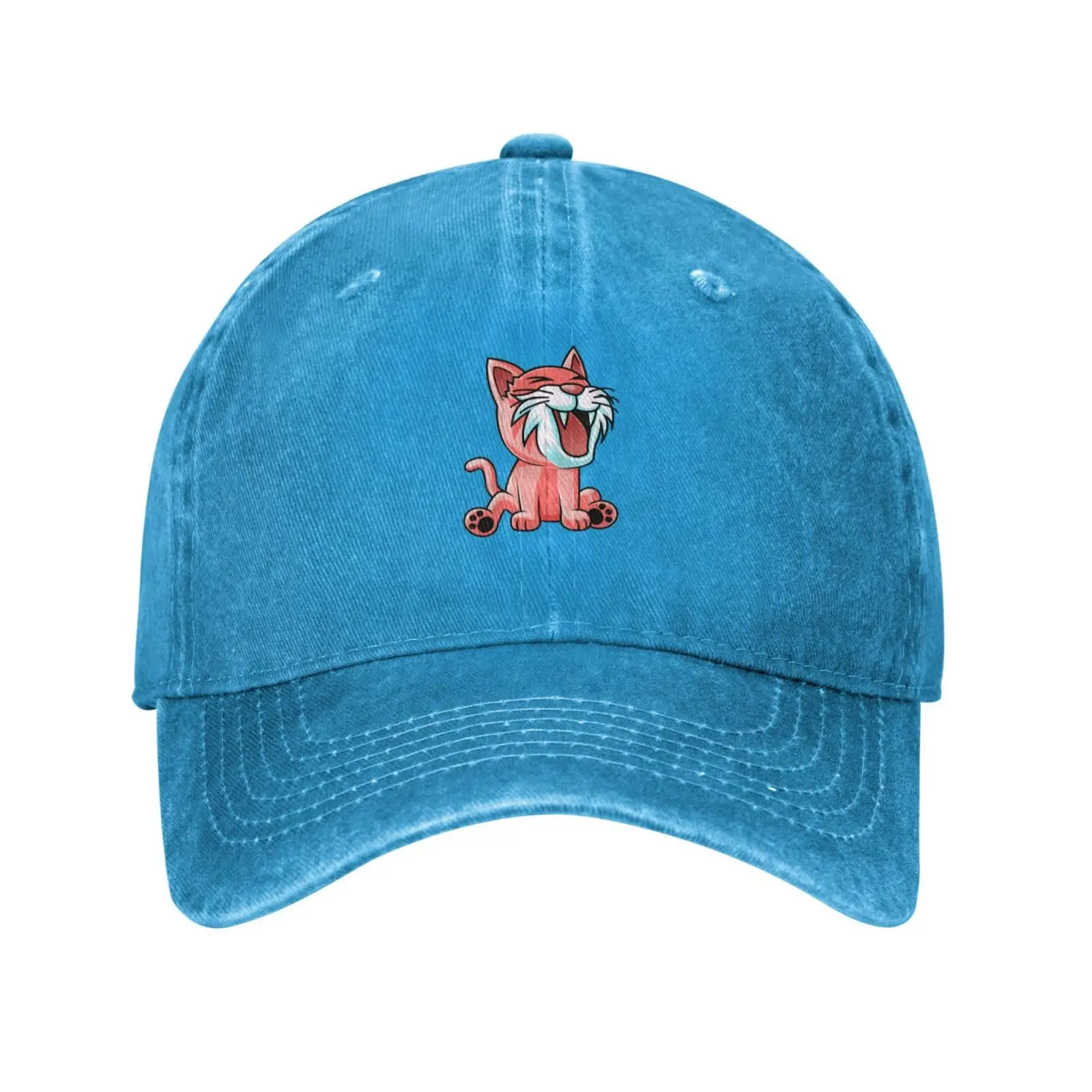 

Cartoon Cat Baseball Cap For Men Women Vintage Trucker Hat Golf Hats Dad Hat Breathable Four Seasons Cap Travel Sun Hat Unisex