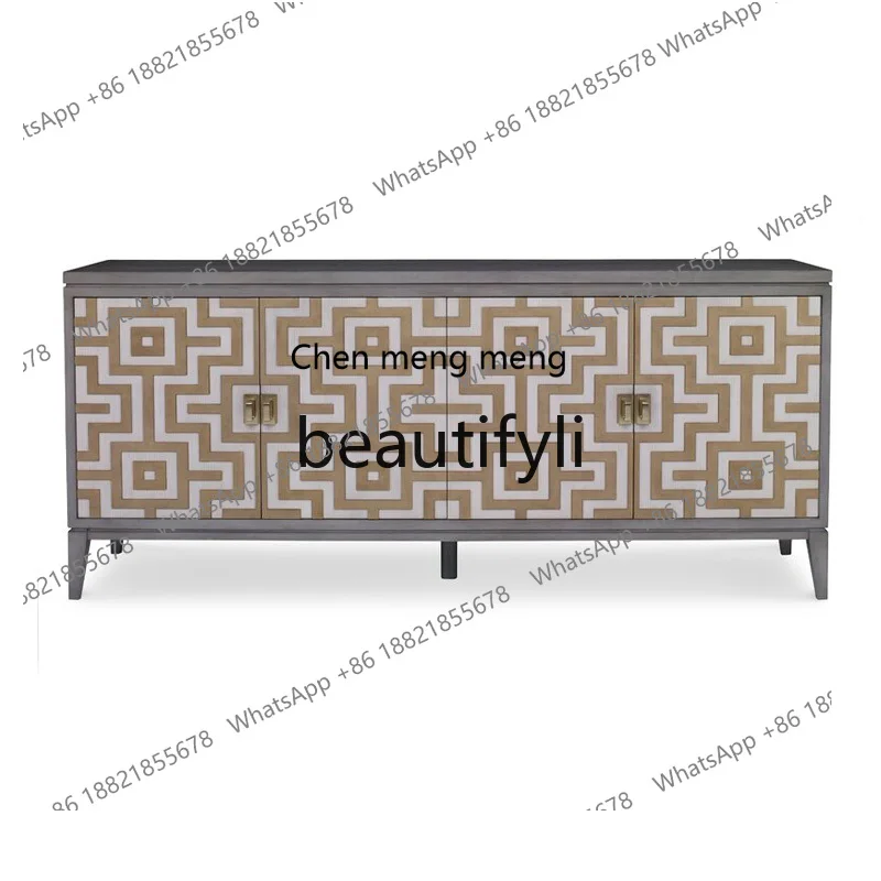 

High-end custom furniture, entrance cabinet, modern American dining side cabinet, light luxury living room decoration cabinet