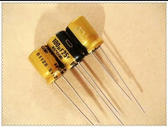 100pcs   Condenser 100μF 25V FG Fine Gold for Nichicon