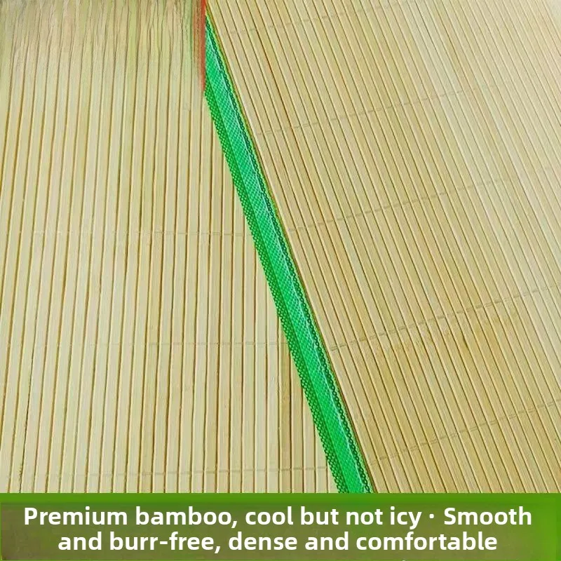 حصيرة تبريد صيفية من الخيزران الخالص 5 م × 2 م 8 م × 2 م حجم مزدوج للاستخدام المنزلي 4 متر قابلة للطي ملحقات الفراش الصينية الحديثة