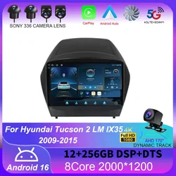 Android 16 Carplay Car Radio For Hyundai Tucson 2 LM IX35 2009-2015 Navigation GPS Multimedia Player WiFi stereo BT 360 Camera