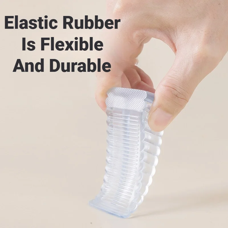 Rubber Silicone Anti Collision Safety Door Stopper Wedge Door Rear Retainer For Household Home Office Hardware Tools image 3