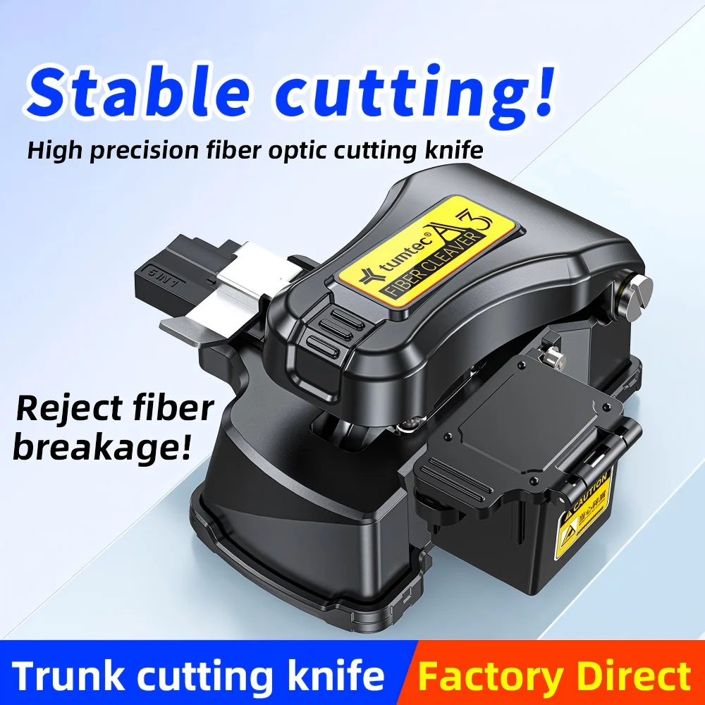 One-step Knife Optical Fiber Cutter High Precision Fiber Cleaver with Scrap Box Fiber Optic Cleaver Cutting