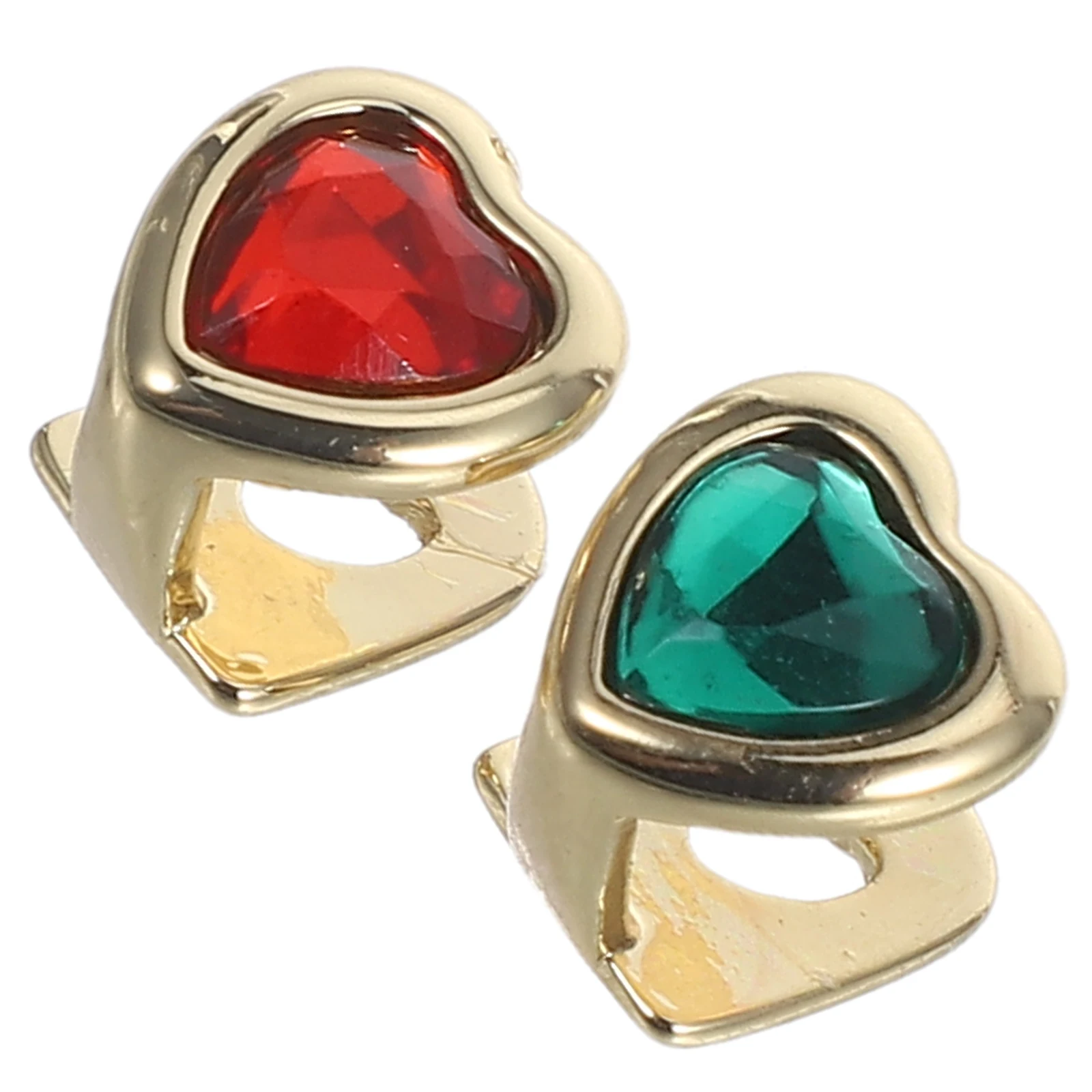 

Comfortable Teeth Grills With Heart Shaped Rhinestones For Men Women - Trendy Fake Jewelry Grills For Rap