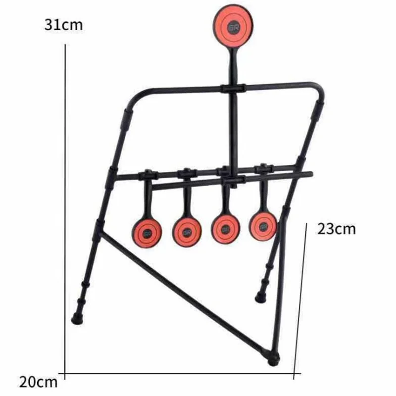 Plastic Child 5-Plate Reset Shooting Target Spinner Resetting Target for Air BB Children Kits Toys Training Paintball Playing