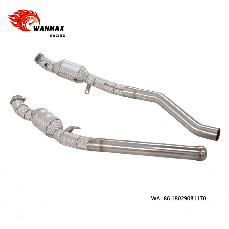 

High Performance Stainless Steel Downpipe for ML63 W164 6.2L V8 - Direct Fit Front Pipe with High Flow Cat