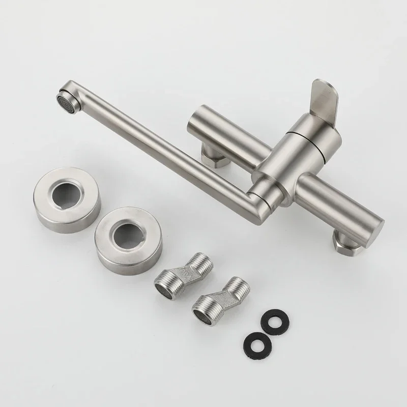 Kitchen Faucet Mixers Wall Mounted Single Handle Mixer Tap Sink Faucet Rotation Hot Cold Water Mixer Mop Pool Tap Basin Faucet