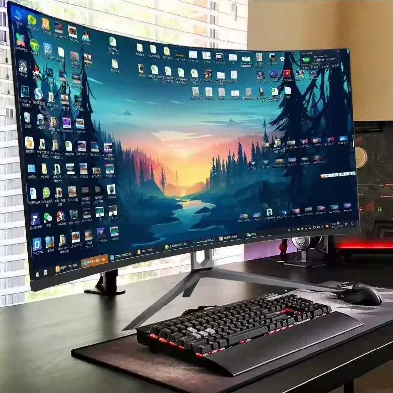 2k 4k curved LCD monitor computer 27 inch IPS desktop LED computer 144hz 165hz gaming monitor