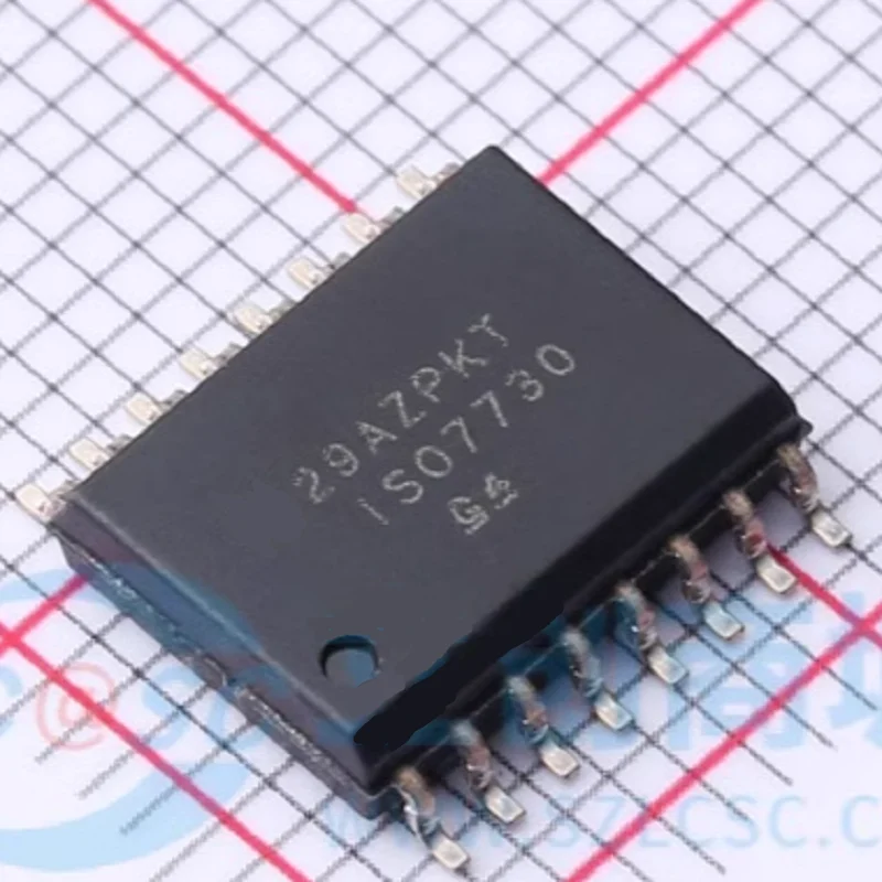 ISO7730DWR عازل رقمي للأغراض العامة 5000Vrms 3 قنوات 100 ميجا بت في الثانية 85 كيلو فولت/ثانية CMTI 16-SOIC (0.295 بوصة عرض 7.50 مم)